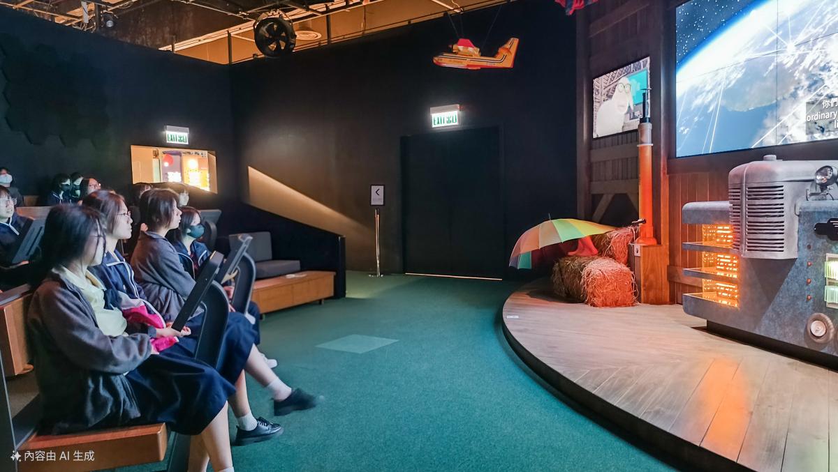 學生專注地聆聽全球暖化的影響